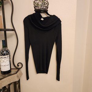Venus Ribbed with Cowl Neck Long Sleeve Sweater